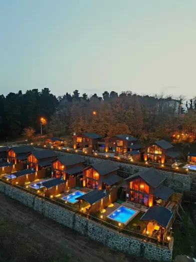 Sapanca Gölü Manzarasına Hakim, Havuzlu ve Şömineli Lüks Sapanca Bungalov | GV128